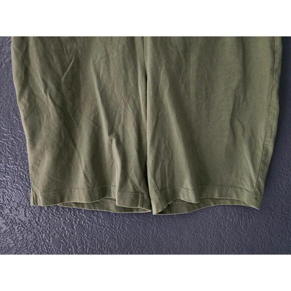 Women's White Stag Elastic Waist Shorts Size Large 12-14 Green Pull On Athletic - Picture 7 of 11